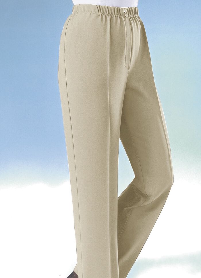 Hose mit eingearbeiteter Tresortasche BEIGE