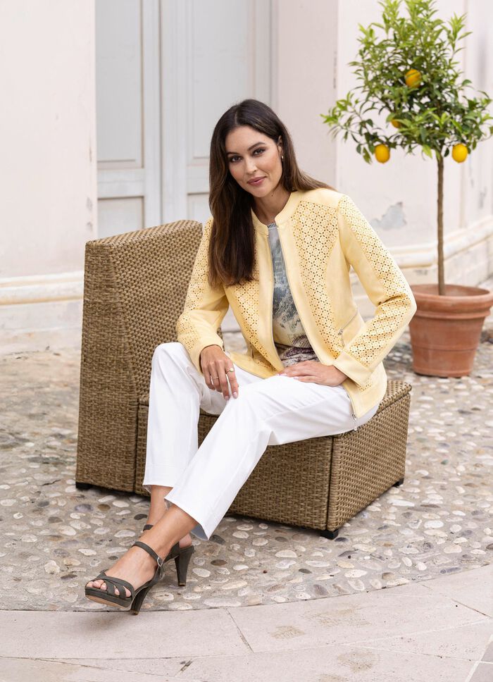 Blazer aus Veloursleder-Imitat 