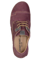 Josef Seibel, klassische Damen-Schnürschuhe, Weite G, mit herausnehmbarem Fußbett BEERE-GRAU