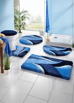 Badgarnitur mit rutschhemmend beschichteter Rückseite BLAU