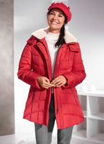 Funktionsjacke mit abnehmbarem Kunstpelz-Besatz am Kragen 