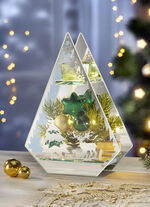 Beleuchteter Glas-Teelichthalter 