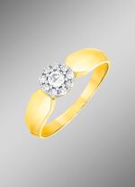 Ausdrucksstarker Damenring mit Brillanten 