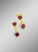 Ohrstecker mit echt Granat und echt Weißtopas 