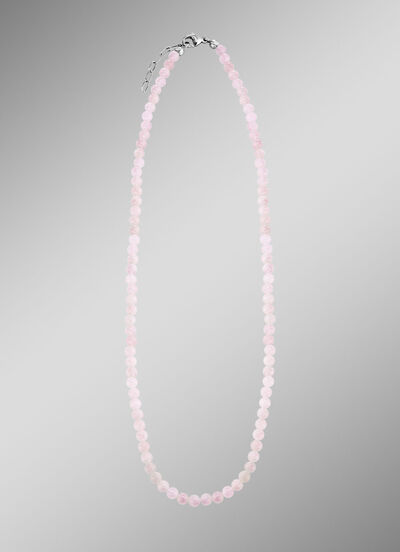 Halskette mit echtem Rosenquarz 