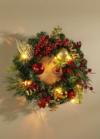 Beleuchteter Tannenkranz 