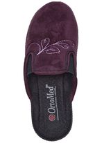 Zweierpack, klassische Damen-Hausschuhe, Weite H, mit Gummizug 1x MARINE 1x CHIANTI