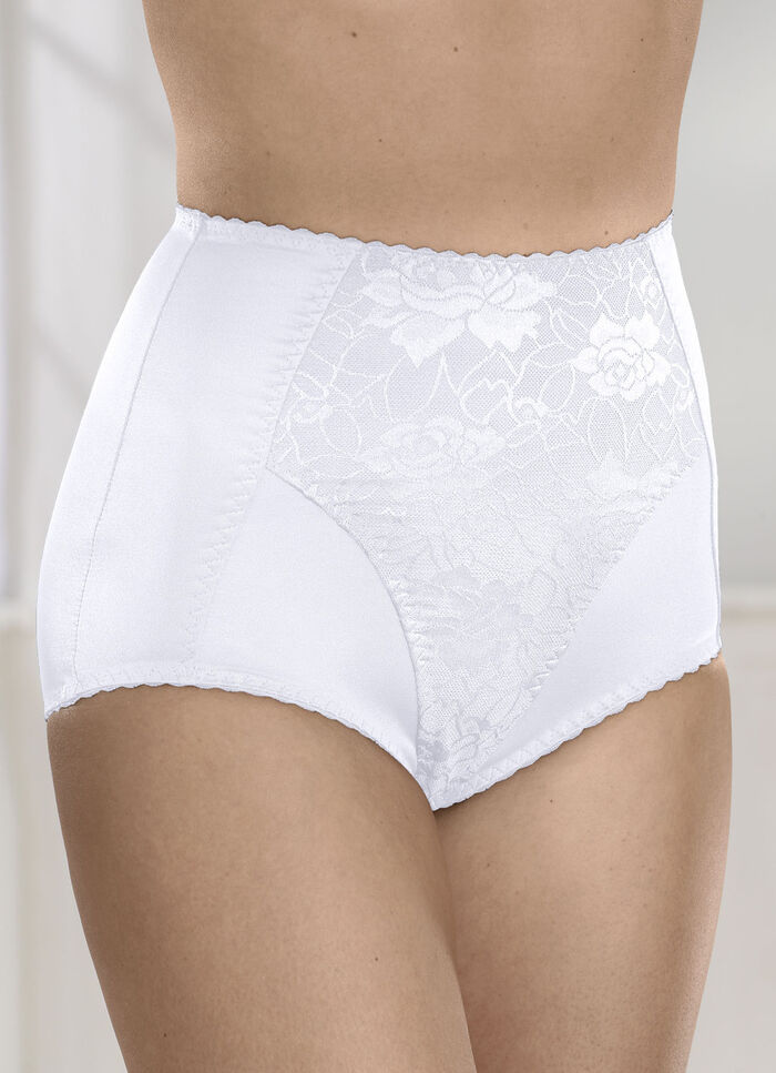 Miederhose mit Jaquarddessin 2X WEISS