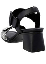 Remonte Sandalette mit Flechtdurchzügen SCHWARZ-WEISS