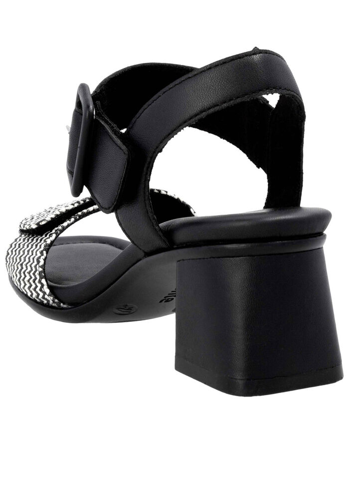Remonte Sandalette mit Flechtdurchzügen SCHWARZ-WEISS
