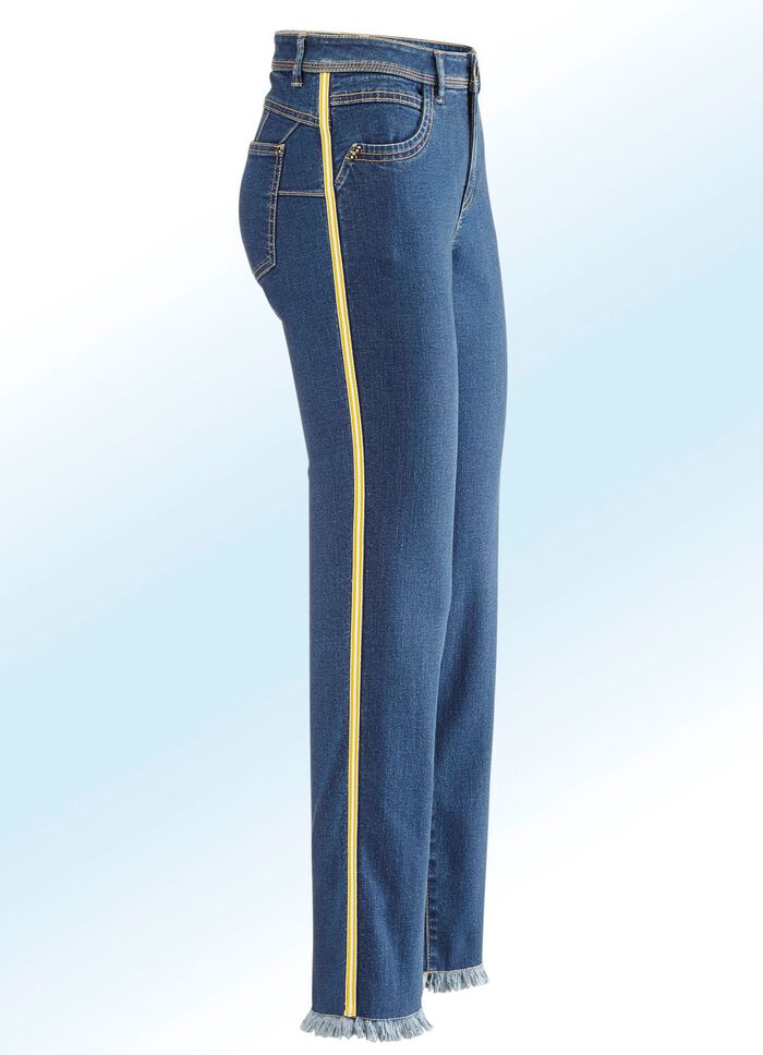 Jeans mit modischem Zierband 