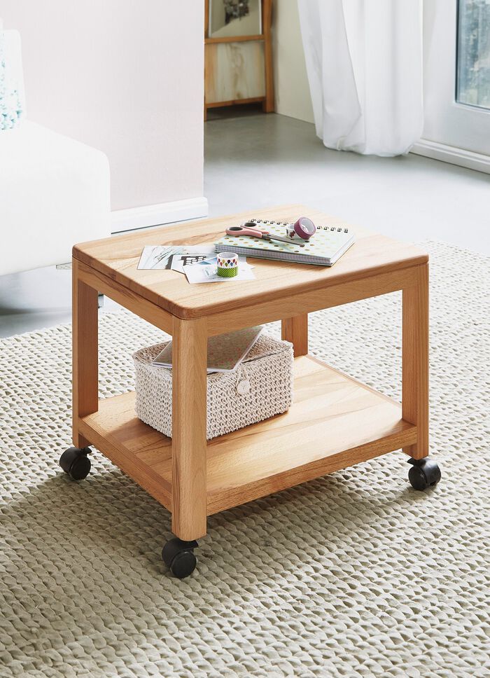 Beistellwagen aus ge&ouml;ltem Massivholz 