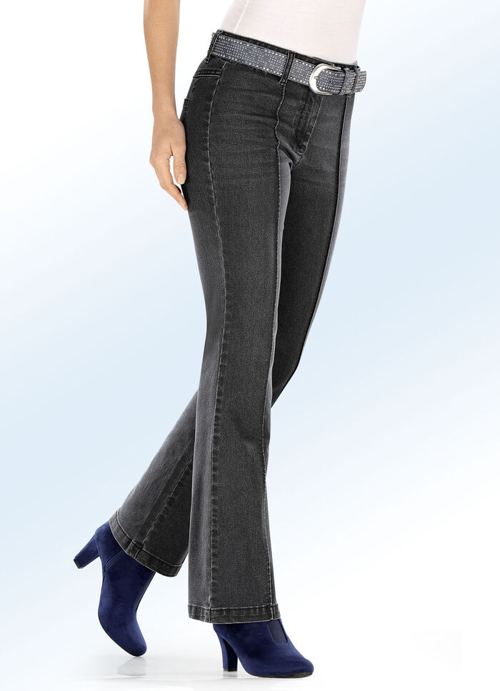 Jeans in angesagter Boot Cut-Form SCHWARZ