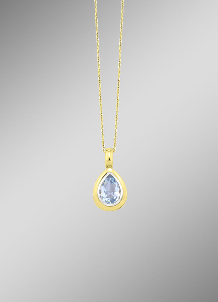 Wundervoller Tropfen-Anhänger mit Ankerkette 