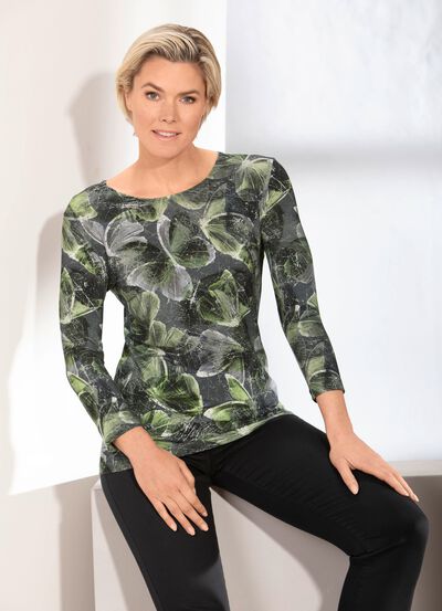 Shirt mit 3/4-langen &Auml;rmeln 