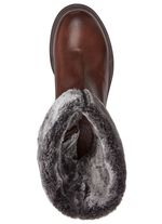 Andrea Conti Stiefel mit flauschigem, umschlagbaren Kragen BRAUN