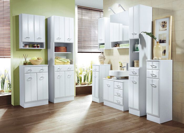 Badm&ouml;bel-Programm mit pflegeleichter Oberfl&auml;che WEISS