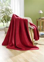 Wohndecke mit Festonstich-Einfassung ROT