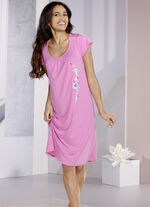 Zweierpack Nachthemden mit Raffungen und gebogten Abschlüssen 