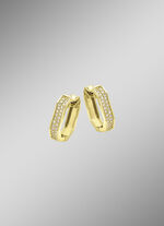 Edle Klappcreolen mit Brillanten 