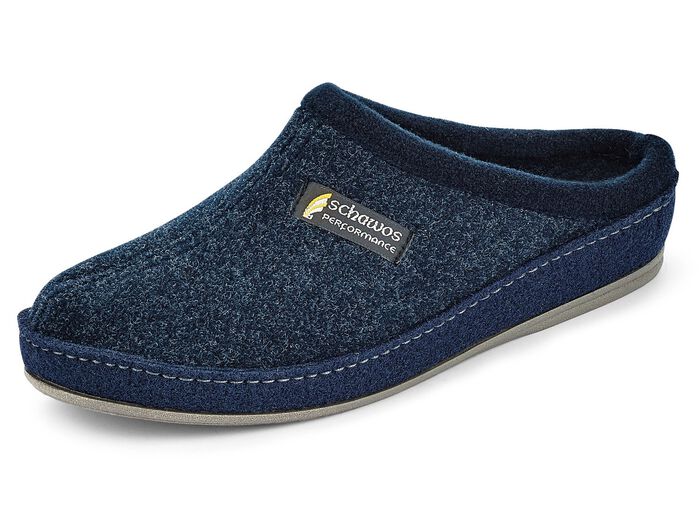 Atmungsaktive Herren-Hausschuhe, mit anatomisch geformtem Fu&szlig;bett MARINE