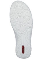 Rieker Schn&uuml;r-Bootie aus originell bedrucktem Synthetikmaterial SILBERGRAU-BLEU