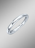 Hochglänzender Partnerring aus Weißgold 