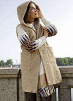 Longweste mit Druckerleiste 