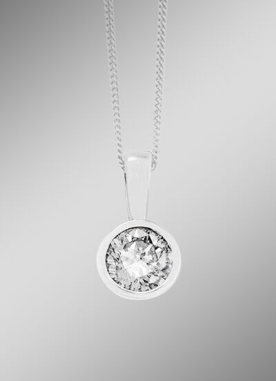 Solitär-Anhänger mit Brillant 