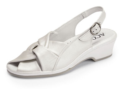 ELENA EDEN, elegante Damen-Sandalen, Weite G, aus Leder 