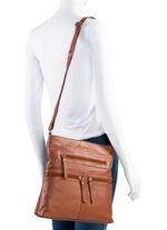 Laurina, Tasche, Damen, mit verstellbarem Umh&auml;ngeriemen COGNAC