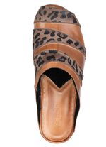 Gemini, trendige Damen-Clogs, Weite G,aus Leder BRAUN