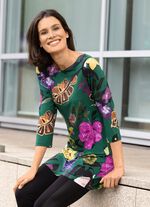Fantasievolle Tunika mit modisch flachem Ausschnitt 