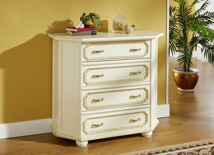 Hochwertige M&ouml;belserie mit Echtholzfurnier CREME-GOLD