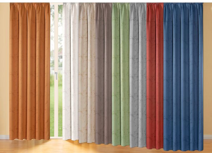 Blickdichter Verdunkelungsschal mit Kr&auml;uselband BEIGE