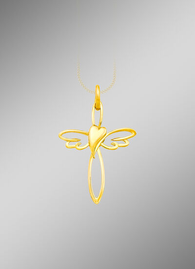 Kreuz mit Herz Anhänger 