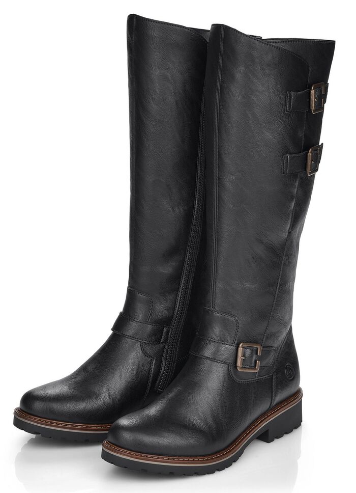 Remonte, gef&uuml;tterte Damen-Stiefel, Winterschuhe, Weite G, mit Lammfell 
