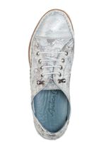 Andrea Conti Mokassin-Slipper mit Metallic-Schimmer SILBERGRAU