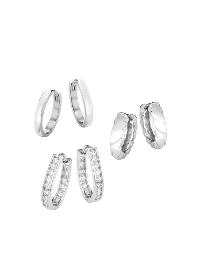 Schmuckset, 3-teilig, aus drei Paar Creolen 