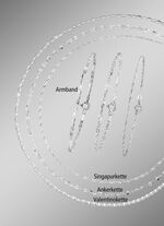 Elegantes 6-teiliges Schmuck-Set aus Silber 