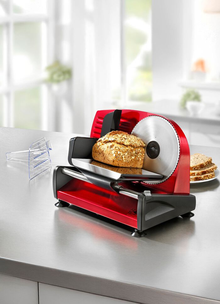 Allesschneider aus hochwertigem Edelstahl ROT