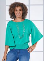 Pima-Pullover mit weichem Griff JADEGRÜN