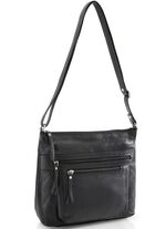 Laurina, Tasche, Damen, mit verstellbarem Umh&auml;ngeriemen SCHWARZ