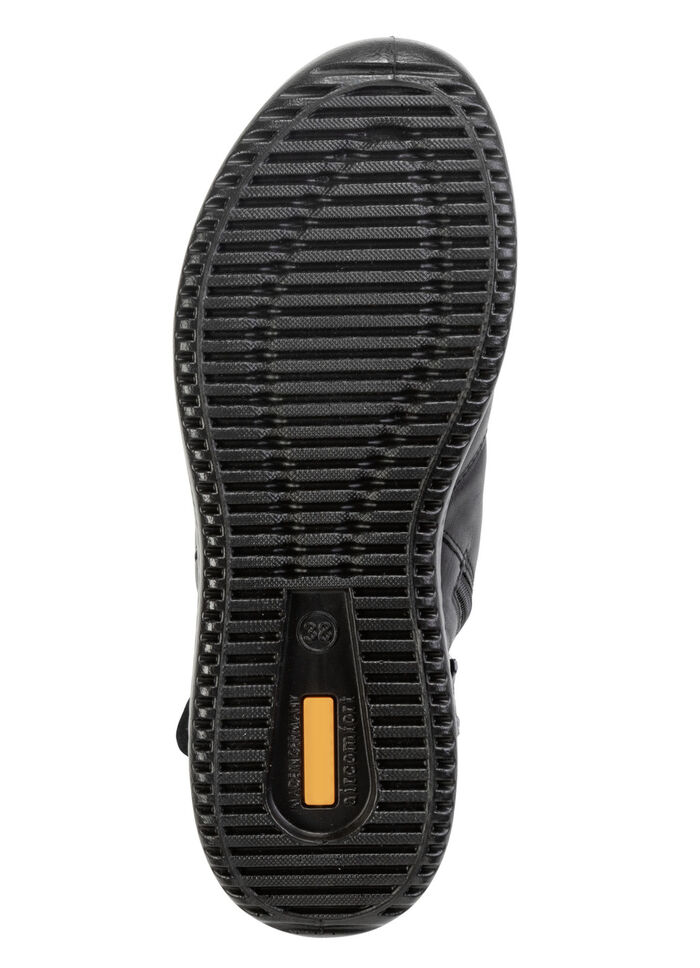 Gef&uuml;tterte Damen-Boots, Winterschuhe, Weite K, mit Lammfell SCHWARZ