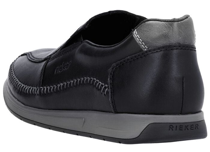 Rieker Slipper aus Nappaleder SCHWARZ
