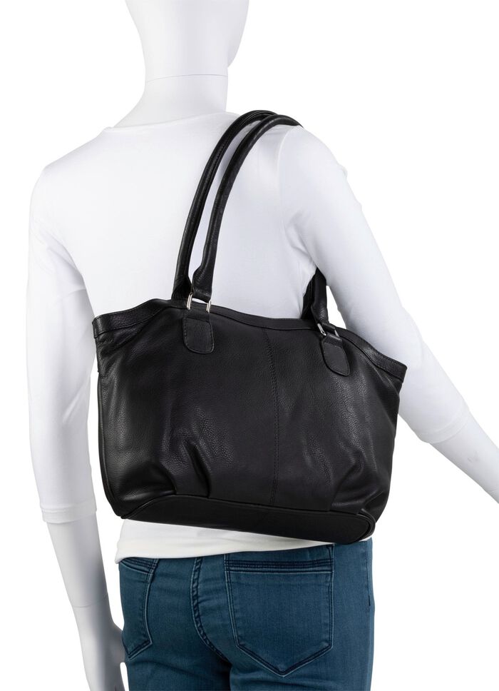 Laurina, Tasche, Damen, aus Leder SCHWARZ