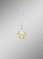 Stilvoller Anh&auml;nger mit Brillant und Diamanten 