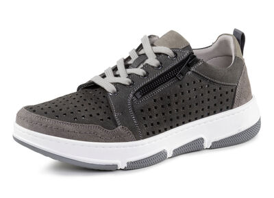 GINO GALANTE Schnürschuh aus luftig perforiertem Nubukleder 