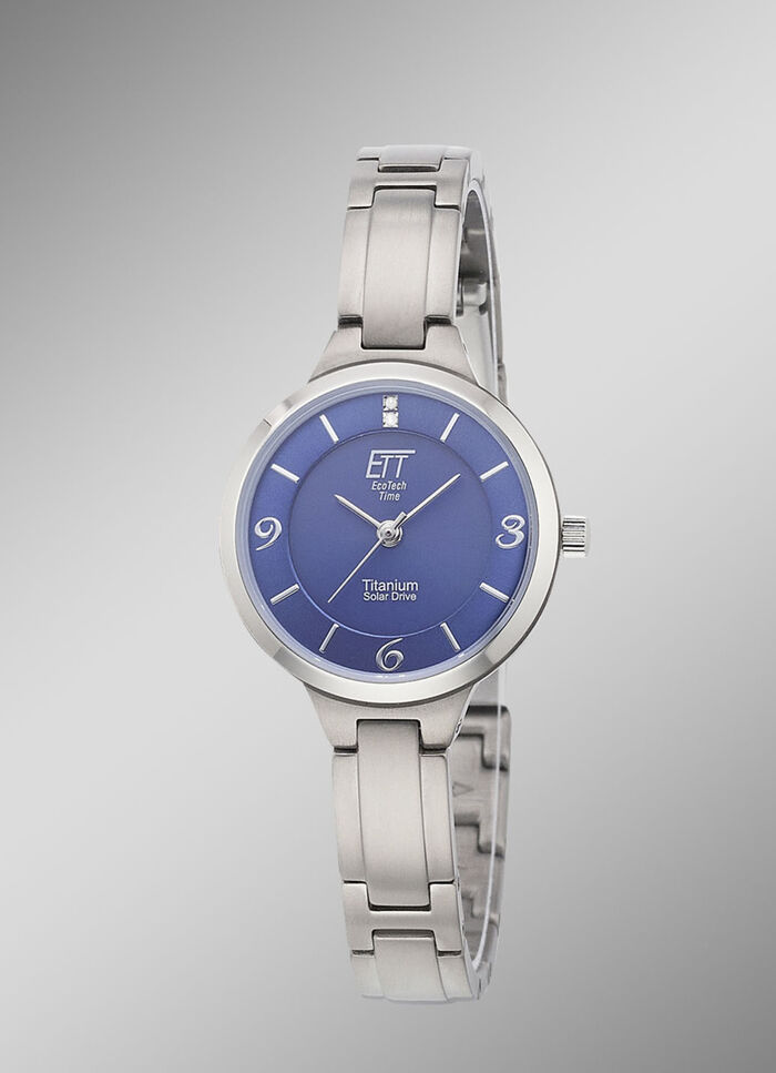 ETT-Solar-Damenuhr mit Quarzuhrwerk 