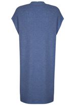 Long-Strickweste aus Kaschmir JEANSBLAU